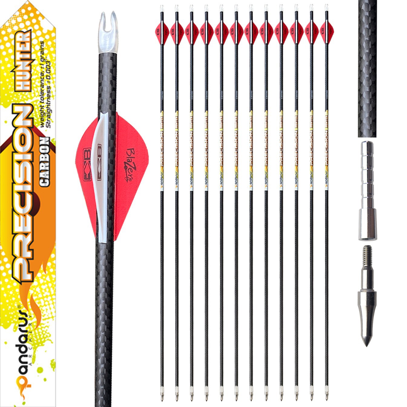 Стрела лучная карбоновая Pandarus Precision 3K Hunter