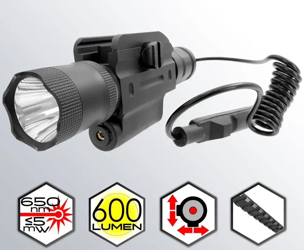 Фонарь тактический подствольный с ЛЦУ и выносной кнопкой MGL-021R